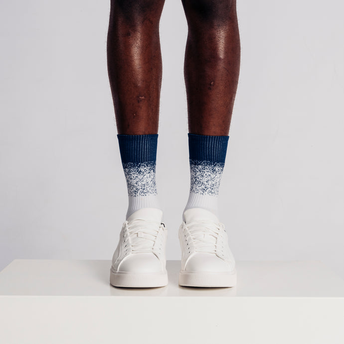 Navy Tie dye - Recycled Unisex (M) Sock