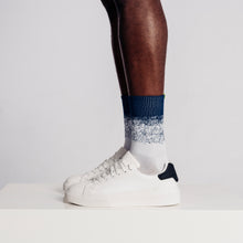 Load image into Gallery viewer, Navy Tie dye - Recycled Unisex (M) Sock