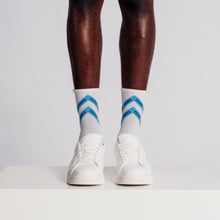 Load image into Gallery viewer, Diagonal Double Stripe - Recycled Unisex (M) Sock