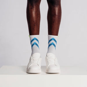 Diagonal Double Stripe - Recycled Unisex (M) Sock