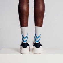 Load image into Gallery viewer, Diagonal Double Stripe - Recycled Unisex (M) Sock