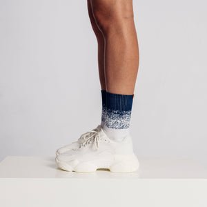 Navy Tie dye - Recycled Unisex (F) Sock
