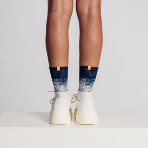 Navy Tie dye - Recycled Unisex (F) Sock
